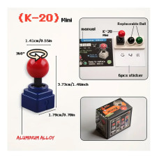 Keycaps for ESC Key Retro Arcade Joystick Style Replaceable Ball Keycap Base with Sticker Suitable for Most MX Switches Mechanical Keyboard